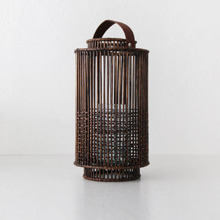 LE PORTIV RATTAN LANTERN  |  X LARGE |  ANTIQUE BROWN RATTAN