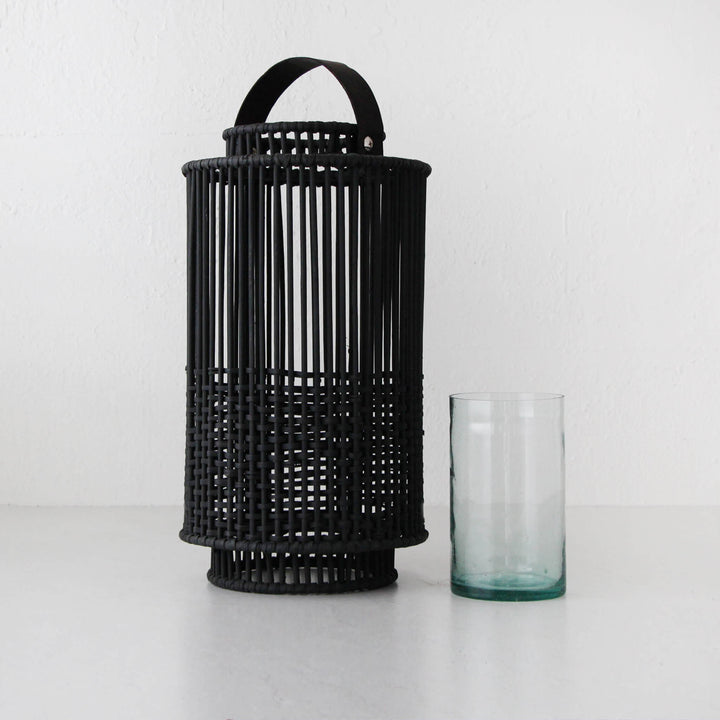 LE PORTIV RATTAN LANTERN  |  X LARGE  |  BLACK RATTAN