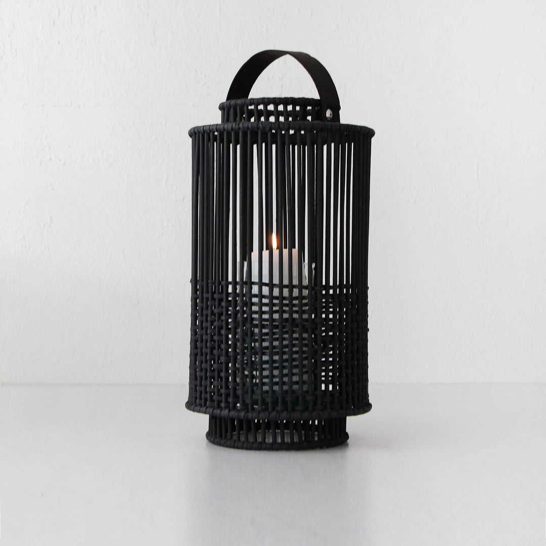 LE PORTIV RATTAN LANTERN  |  X LARGE  |  BLACK RATTAN