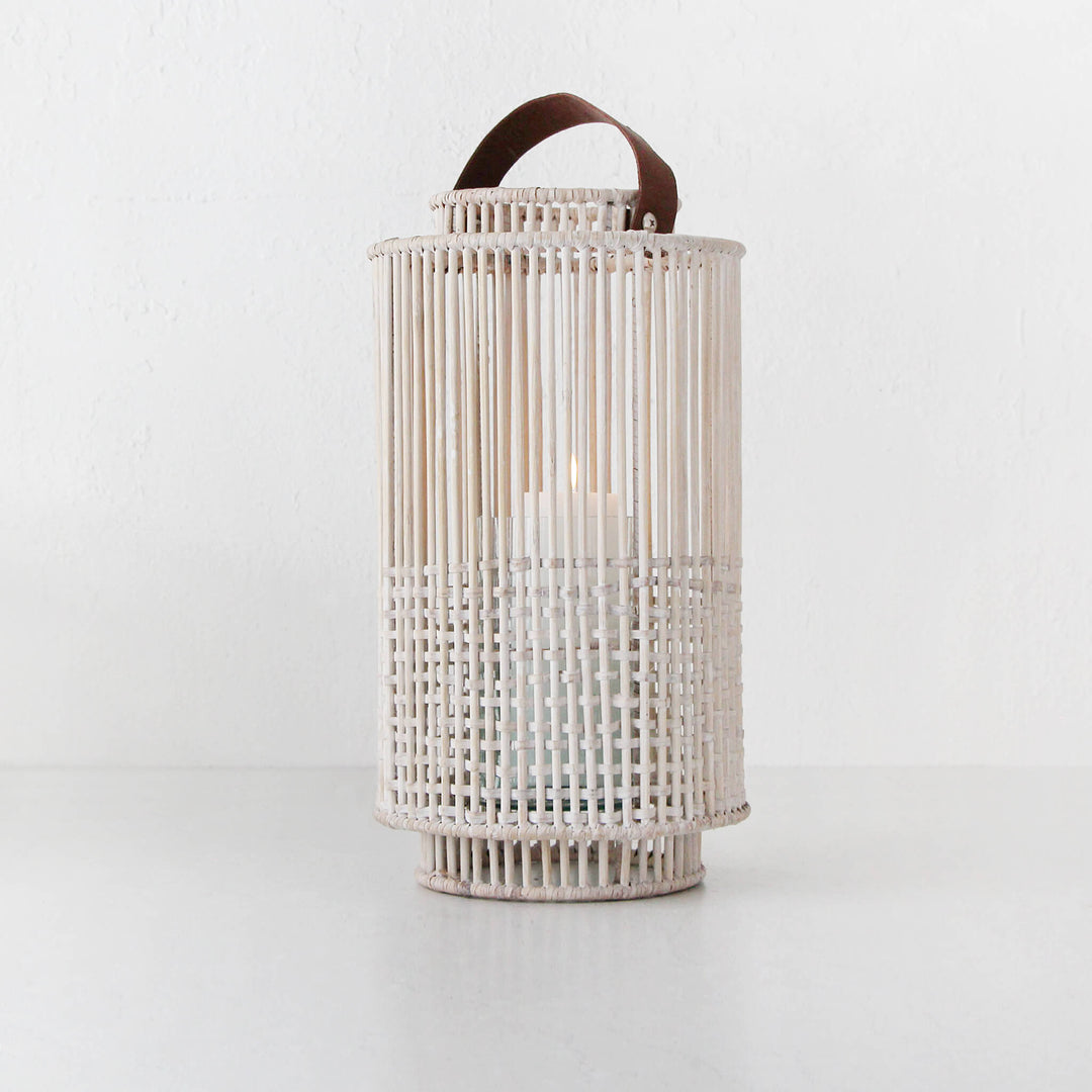 LE PORTIV RATTAN LANTERN  |  X LARGE  |  WHITE WASH RATTAN