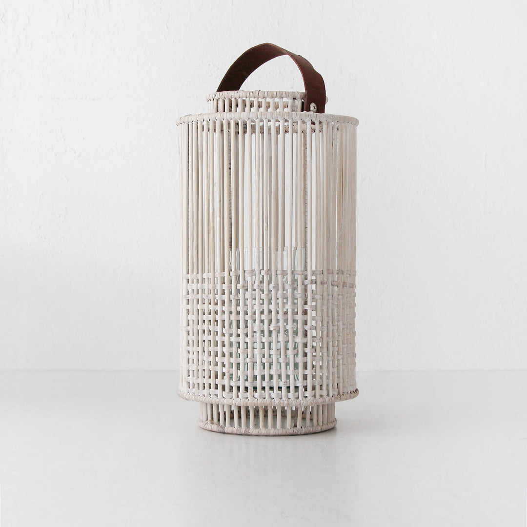 LE PORTIV RATTAN LANTERN  |  X LARGE  |  WHITE WASH RATTAN