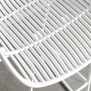 LEUCA MESH INDOOR/OUTDOOR BAR STOOL BUNDLE  |  GHOST WHITE CLOSE UP