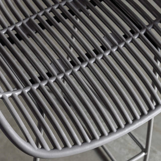 LEUCA MESH INDOOR/OUTDOOR BAR STOOL BUNDLE  |  GRANITE GREY CLOSE UP