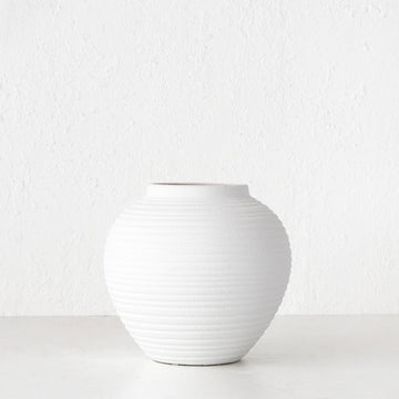 LIVING BY DESIGN EXCLUSIVE  |  LILLE CERAMIC VASE  |  MEDIUM  |  WHITE CERAMIC