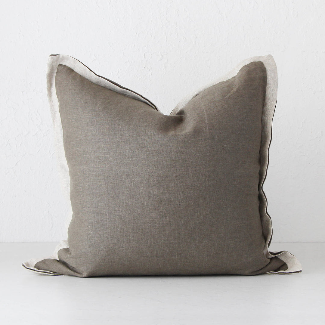 LINEN PALMA CUSHION  |  OLIVE  |  55 X 55