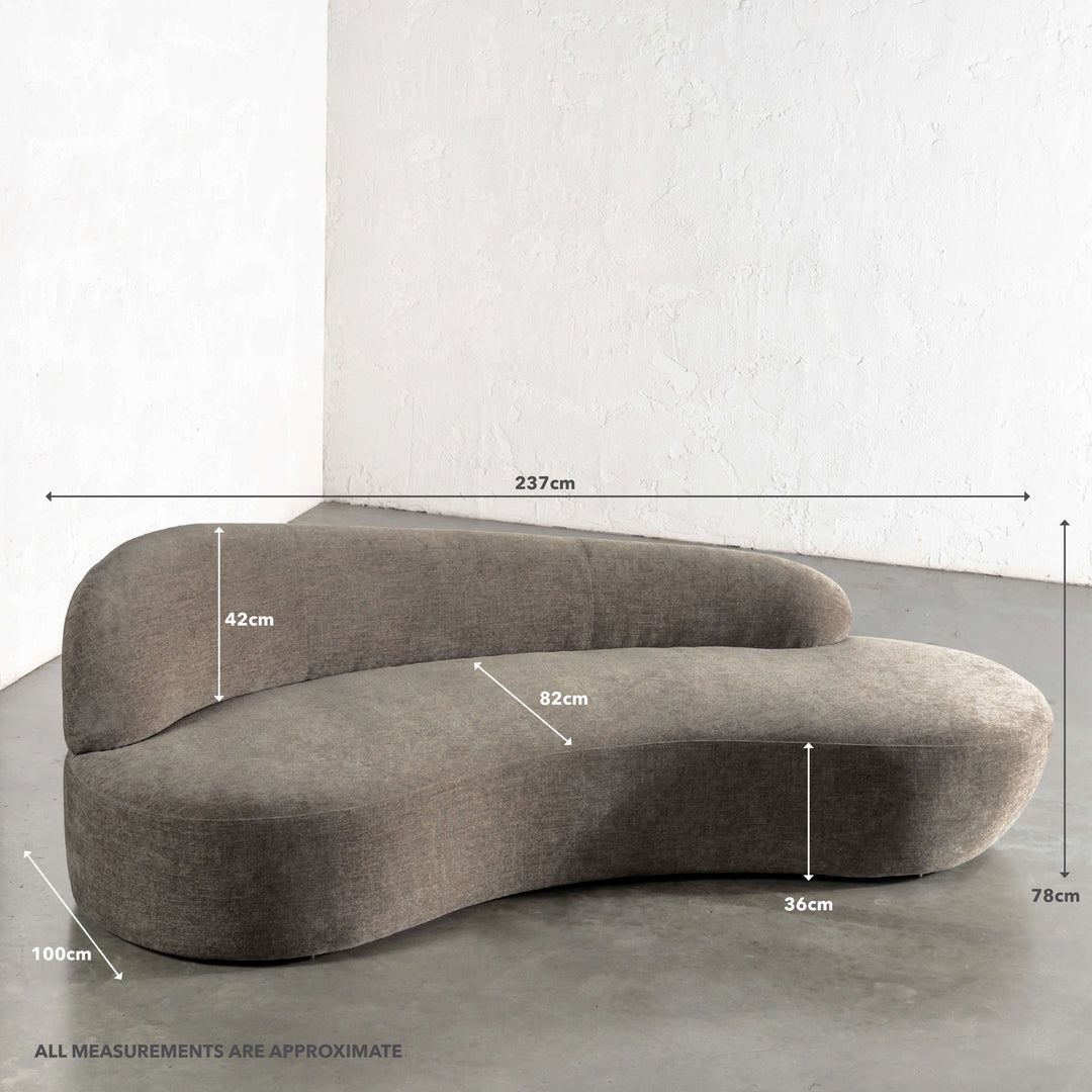 LOUTRO DAY SOFA  |  BRINDLE SHADOW | MEASUREMENTS