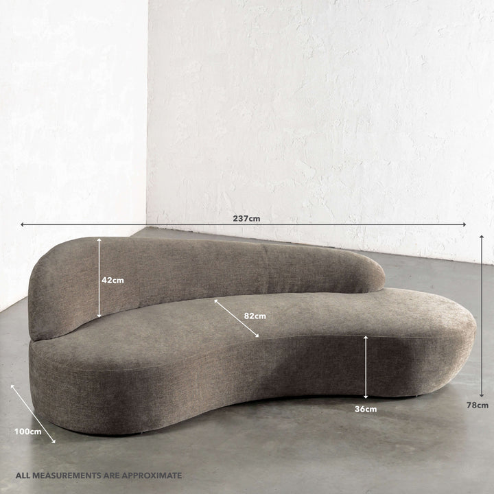 LOUTRO DAY SOFA  |  BRINDLE SHADOW | MEASUREMENTS