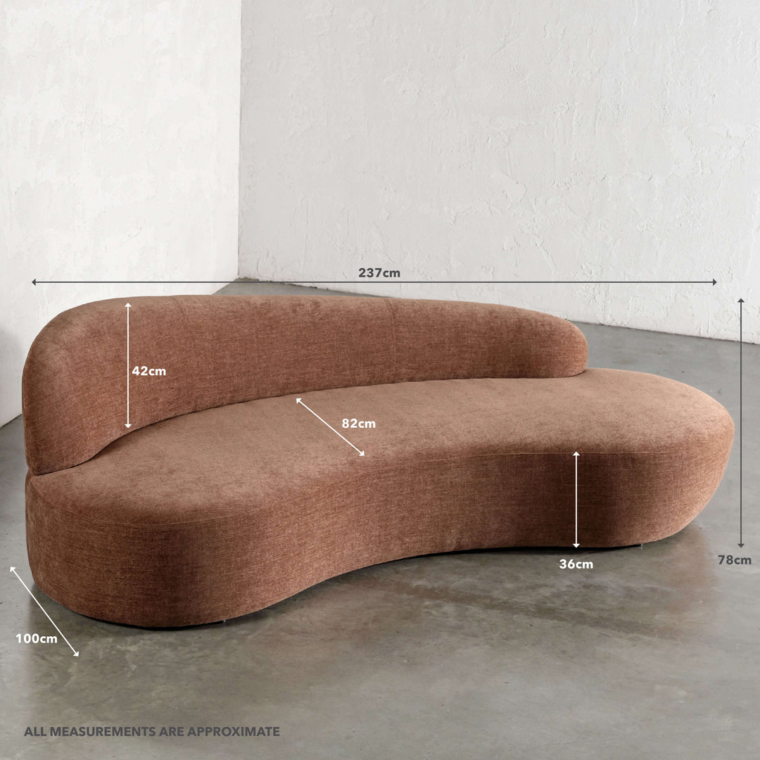 LOUTRO DAY SOFA  |  CLOVE DUST | MEASUREMENTS