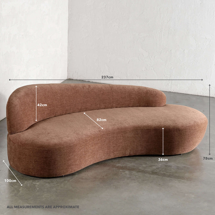 LOUTRO DAY SOFA  |  CLOVE DUST | MEASUREMENTS