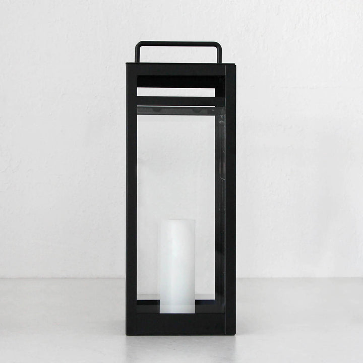 LUCANO HURRICANE LANTERN | LARGE | BLACK