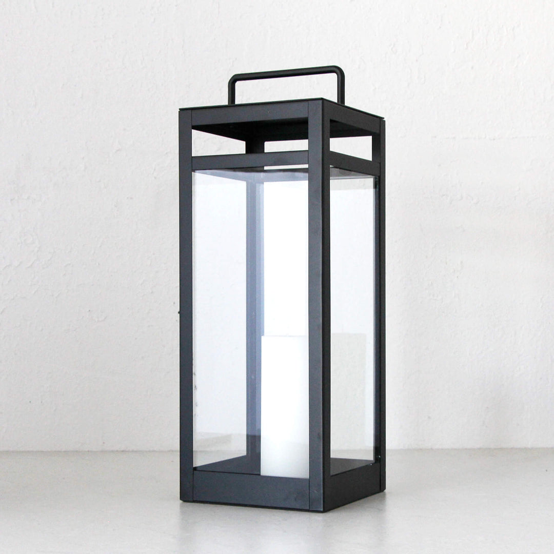 LUCANO HURRICANE LANTERN  |  LARGE  |  BLACK