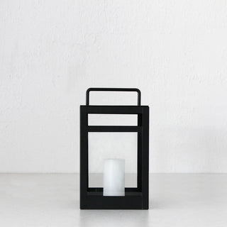 LUCANO HURRICANE LANTERN  |  MEDIUM  |  BLACK