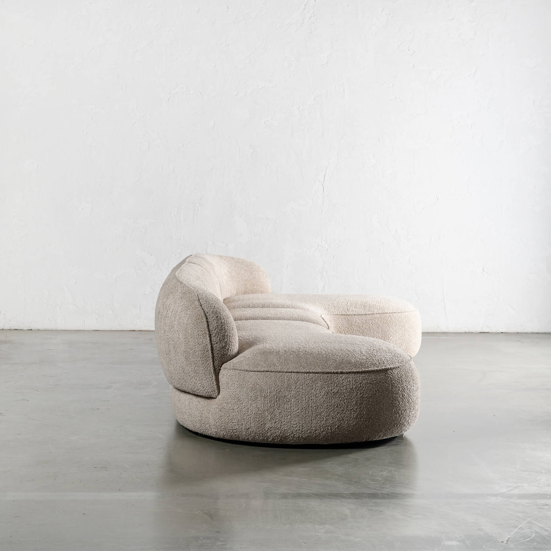 LUSSO CURVED MODULAR SOFA  |  5 SEATER  |  CHALKSTONE BEIGE