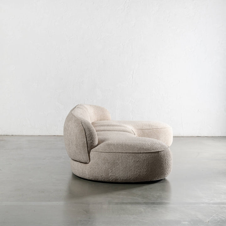LUSSO CURVED MODULAR SOFA  |  5 SEATER  |  CHALKSTONE BEIGE