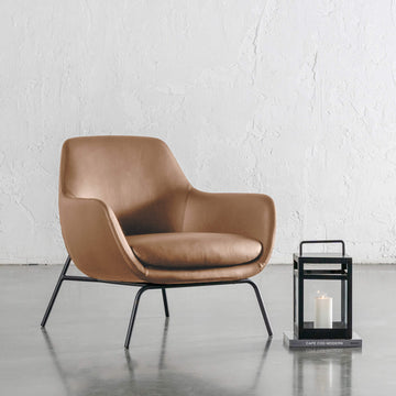 LYNDON ARMCHAIR  |  CANYON TAN VEGAN LEATHER