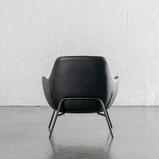LYNDON ARMCHAIR  |  NOIR BLACK VEGAN LEATHER