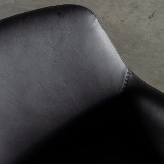 LYNDON ARMCHAIR  |  NOIR BLACK VEGAN LEATHER