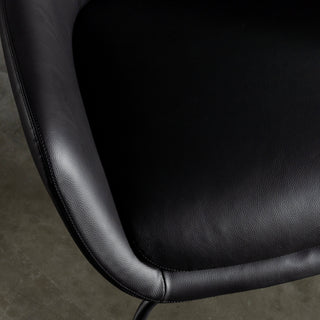 LYNDON ARMCHAIR  |  NOIR BLACK VEGAN LEATHER
