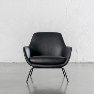 LYNDON ARMCHAIR  |  NOIR BLACK VEGAN LEATHER