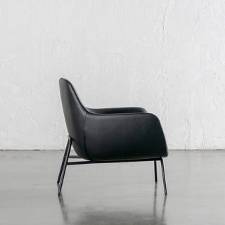 LYNDON ARMCHAIR  |  NOIR BLACK VEGAN LEATHER