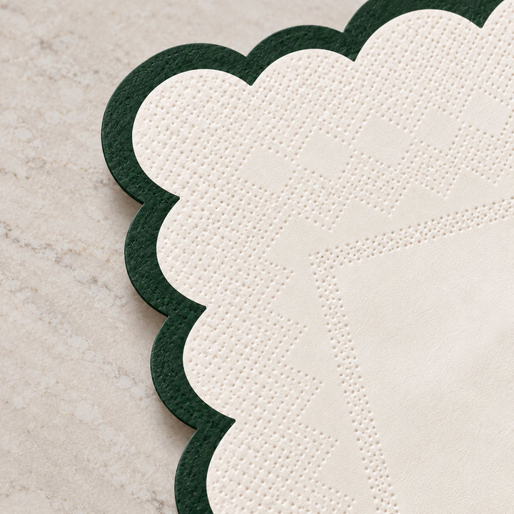 LYRA PAPER NAPKIN BUNDLES  |  IVORY + DARK GREEN