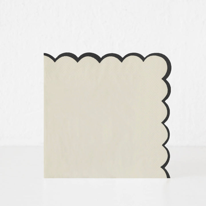 LYRA PAPER NAPKIN BUNDLE X3  |  IVORY + MATTE BLACK