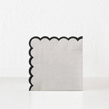 LYRA PAPER NAPKIN BUNDLES  |  IVORY + MATTE BLACK