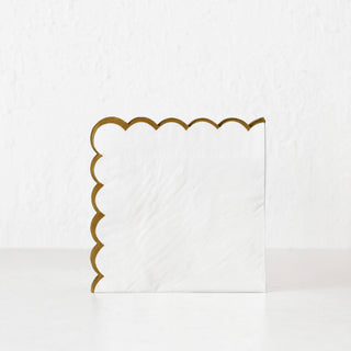 LYRA PAPER NAPKIN | WHITE + MATTE GOLD