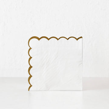 LYRA PAPER NAPKIN BUNDLES  |  WHITE + MATTE GOLD