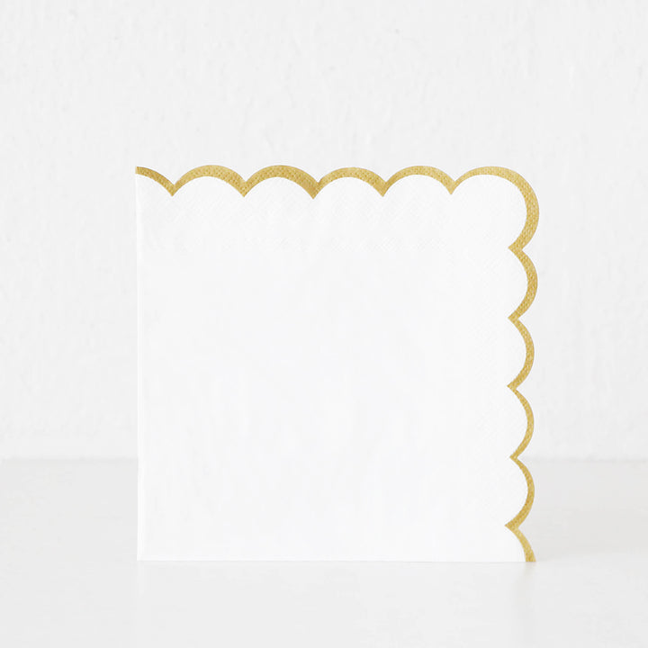 LYRA PAPER NAPKIN BUNDLE X3  |  WHITE + MATTE GOLD