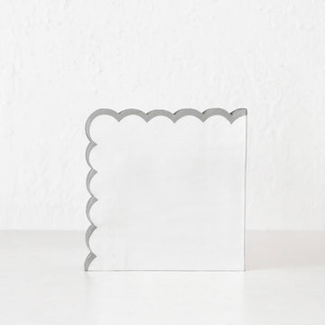 LYRA PAPER NAPKIN BUNDLES  |  WHITE + SILVER