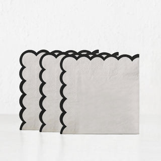 LYRA PAPER NAPKIN BUNDLE X3 | IVORY + MATTE BLACK