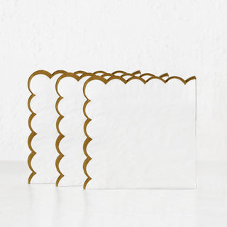 LYRA PAPER NAPKIN BUNDLE X3 | WHITE + MATTE GOLD