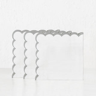 LYRA PAPER NAPKIN BUNDLE X3 | WHITE + SILVER