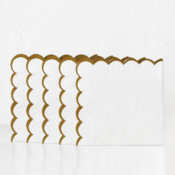LYRA PAPER NAPKIN BUNDLE X5 | WHITE + MATTE GOLD