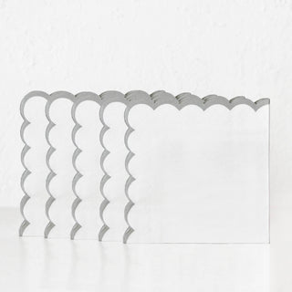LYRA PAPER NAPKIN BUNDLE X5 | WHITE + SILVER