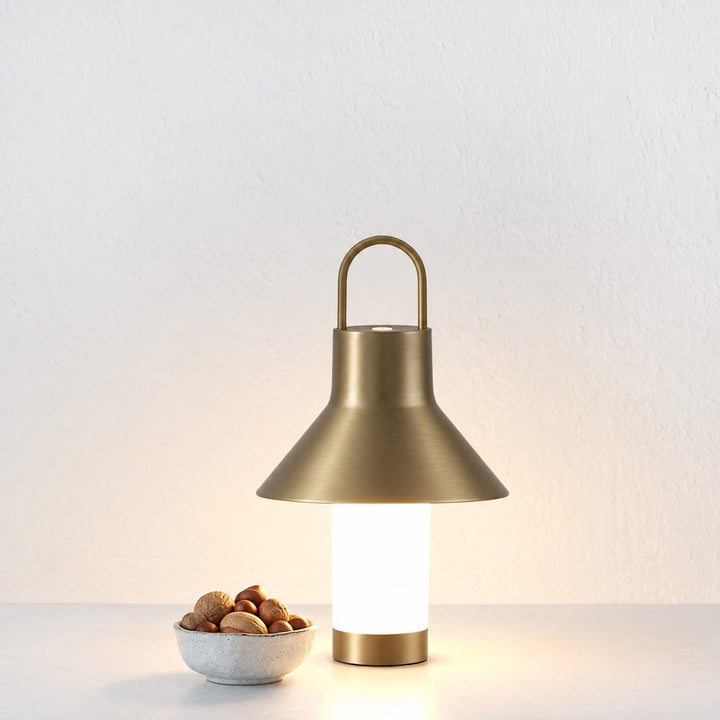 LA CONDETTE RECHARGEABLE INDOOR/OUTDOOR LED LANTERN  |  ANTIQUE BRASS