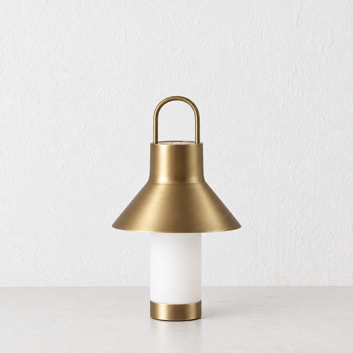 LA CONDETTE RECHARGEABLE INDOOR/OUTDOOR LED LANTERN  |  ANTIQUE BRASS