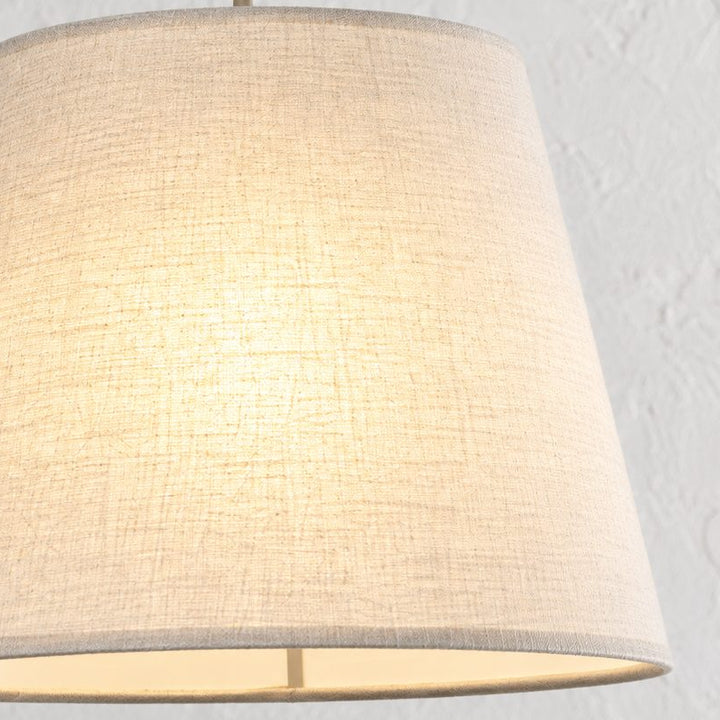LACRES FLOOR LAMP  |  MOCHA MARBLE + CREME SHADE