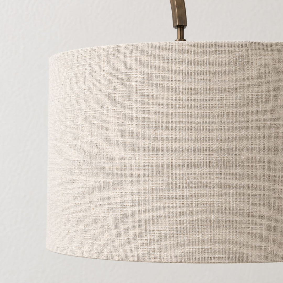 LACRES TABLE LAMP  |  TRAVERTINE + LINEN SHADE