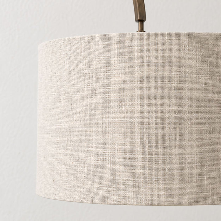 LACRES TABLE LAMP  |  TRAVERTINE + LINEN SHADE