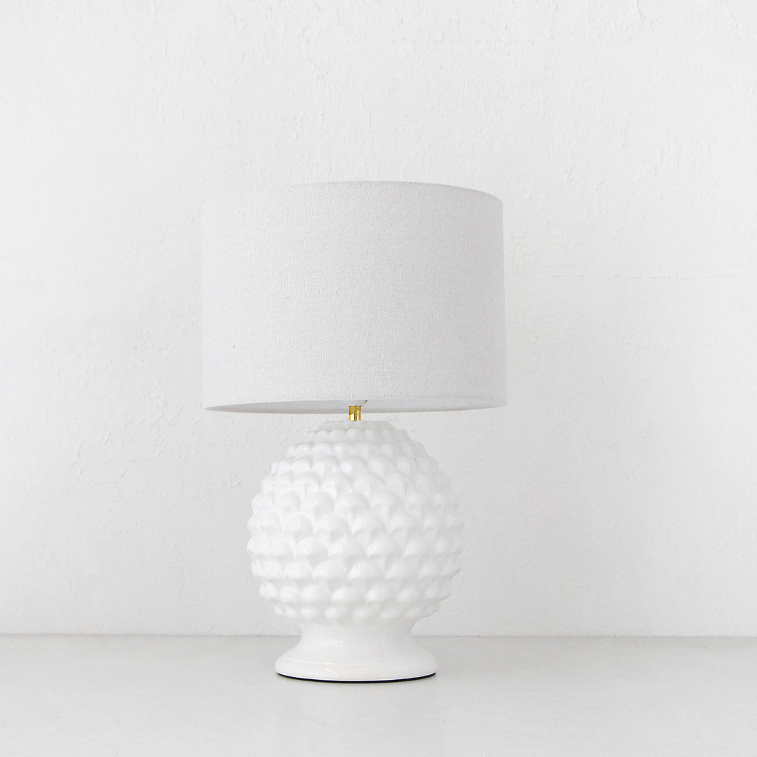 ARTICHOKE LAMP BUNDLE X2  |  WHITE CERAMIC