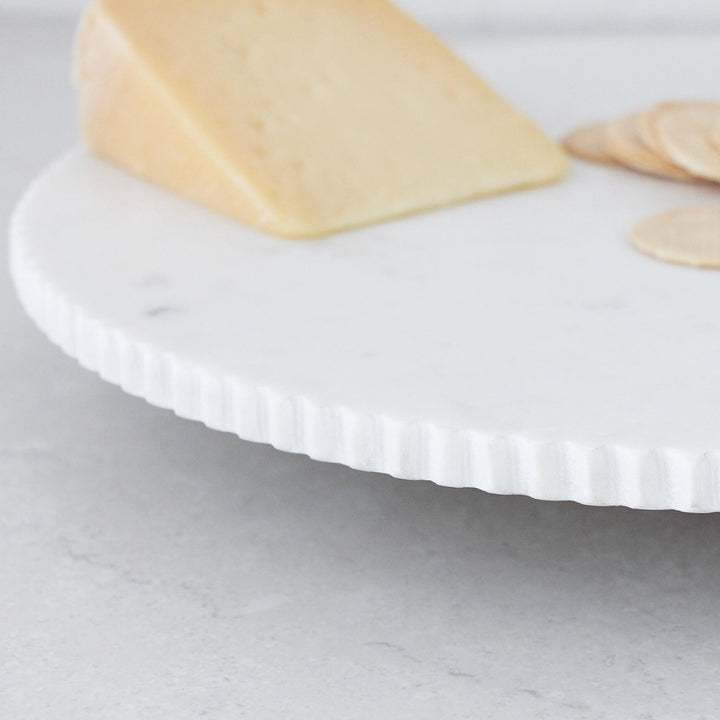 MARA LAZY SUSAN  |  WHITE MARBLE