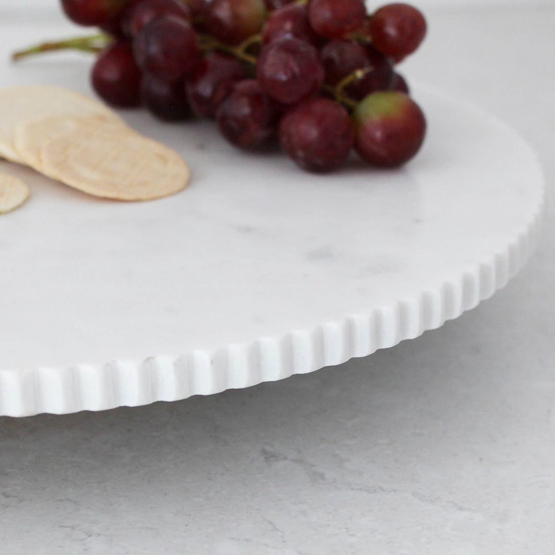 MARA LAZY SUSAN  |  WHITE MARBLE