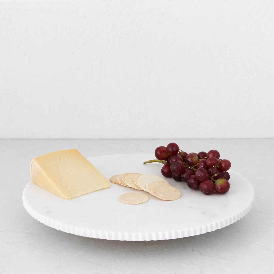 MARA LAZY SUSAN  |  WHITE MARBLE