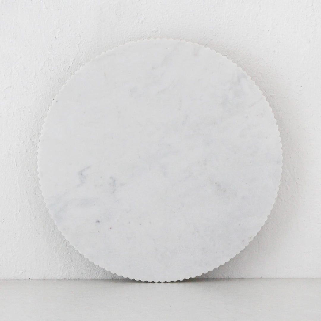 MARA LAZY SUSAN  |  WHITE MARBLE