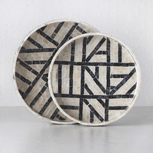 LINLEY INLAY TRAYS  |  GREY + IVORY  |  SET OF 2