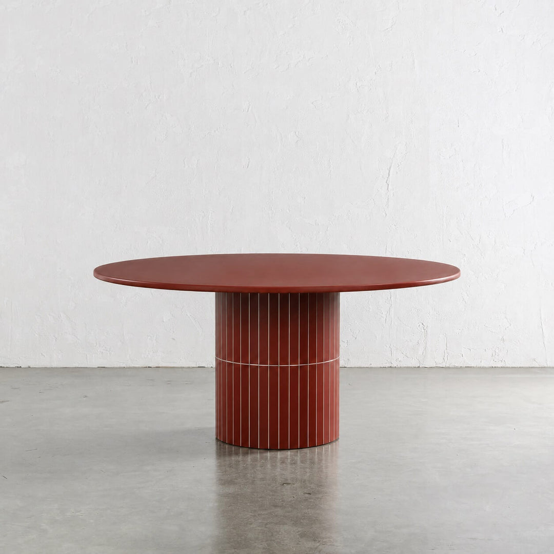 LOMBARD OUTDOOR ROUND DINING TABLE  |  TUSCAN TERRACOTTA  |  130CM