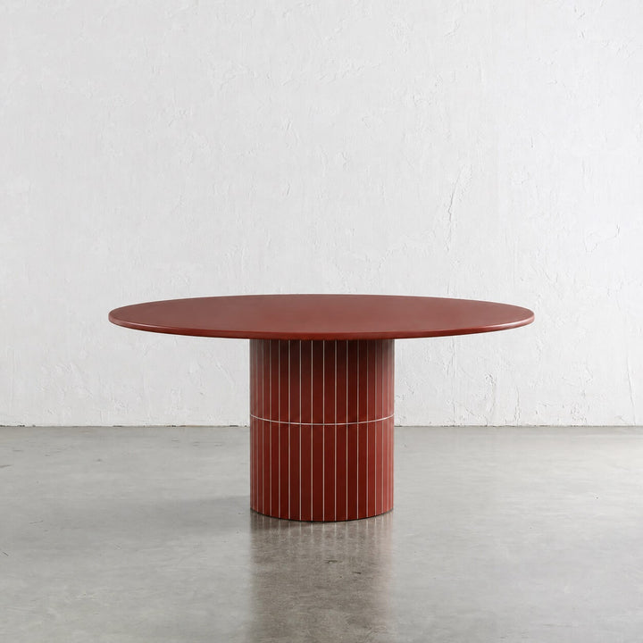 LOMBARD OUTDOOR ROUND DINING TABLE  |  TUSCAN TERRACOTTA  |  130CM