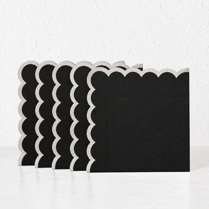 LYRA PAPER NAPKIN BUNDLES  |  BLACK + IVORY
